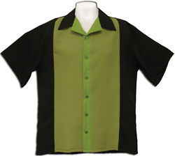 Mambo Bowling Shirt (Black/Lime)